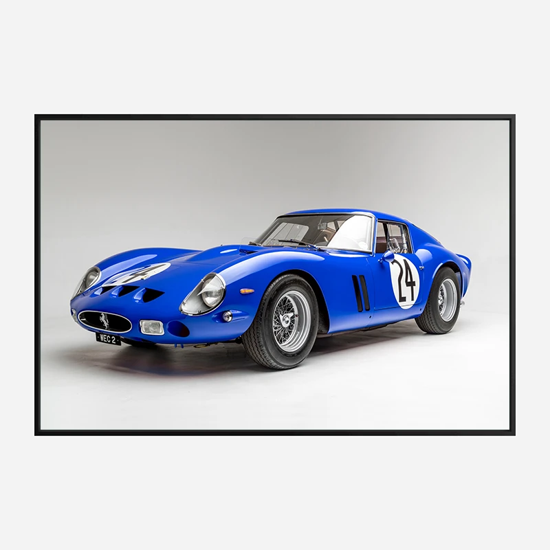 Red line Ferrari 250 GTO RL184 ダークブルー Ferrari 250 GTO in Blue Wall Art